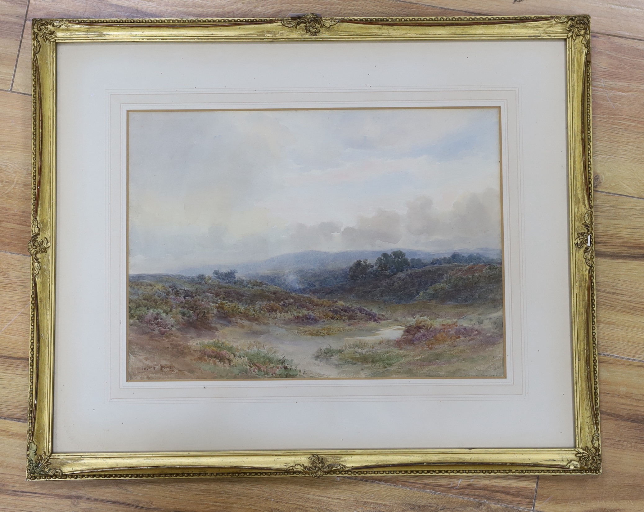 Joseph Powell (1876-1981), watercolour, 'Leith Hill, Surrey', signed, 26 x 36cm